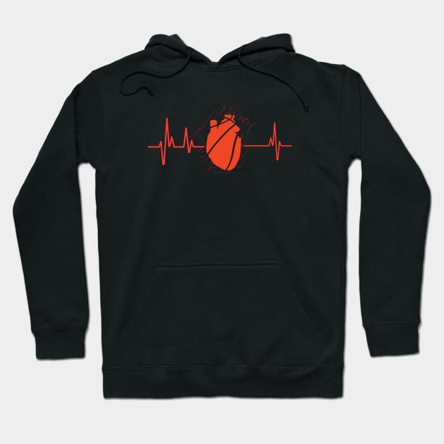Basketball Shirt,Basketball Heartbeat Shirt Hoodie by ONEWORDSHIRT